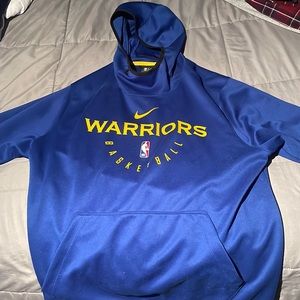 XL warriors basketball warmup hoodie from warriors team store. Nike dri-fit.